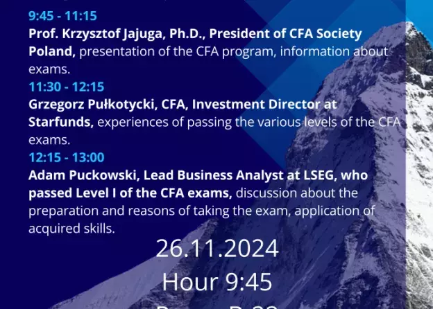 We Invite Students to CFA Day 2024 at the Faculty of Management!