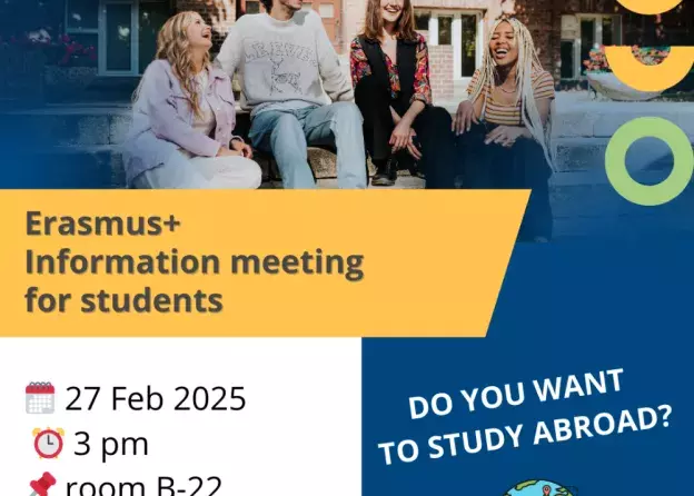 Information meeting for students interested in Erasmus+ exchange