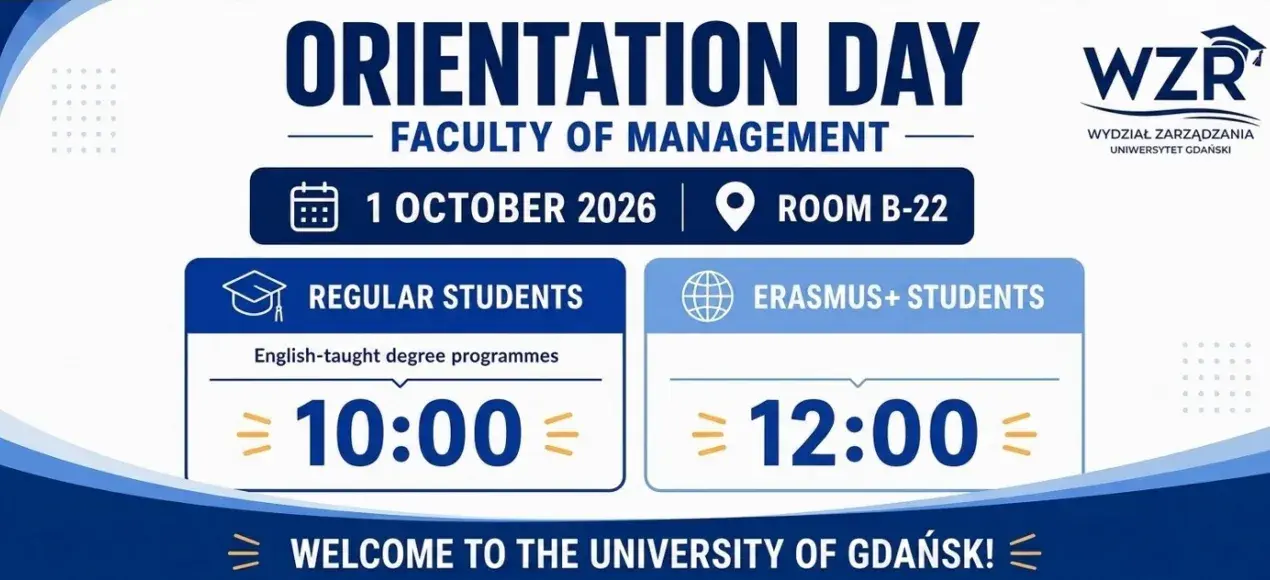 Orientation Day for freshman and Erasmus students - banner